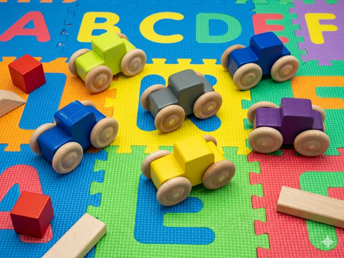 Mini Pocket Car – Handmade Wooden Toy Car for Kids | Montessori Travel Toy | Sensory & Imaginative Play