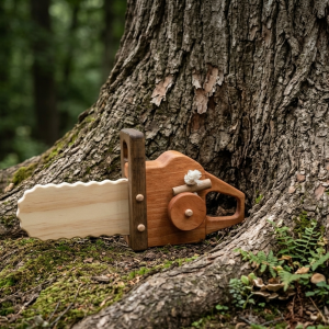 Wooden Toy Chainsaw – Montessori Wooden Toy | Kids Imaginative Play