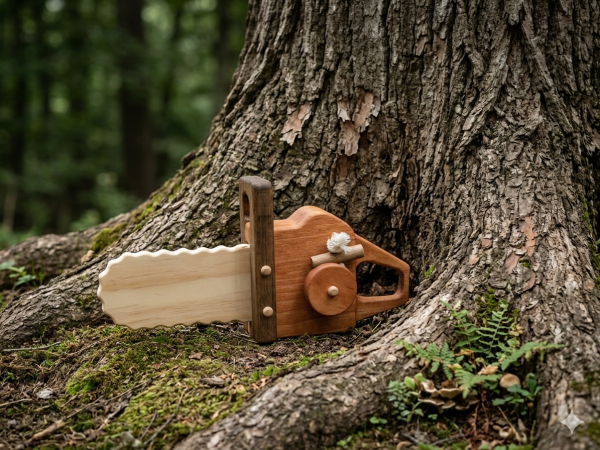 Wooden Toy Chainsaw – Montessori Wooden Toy | Kids Imaginative Play