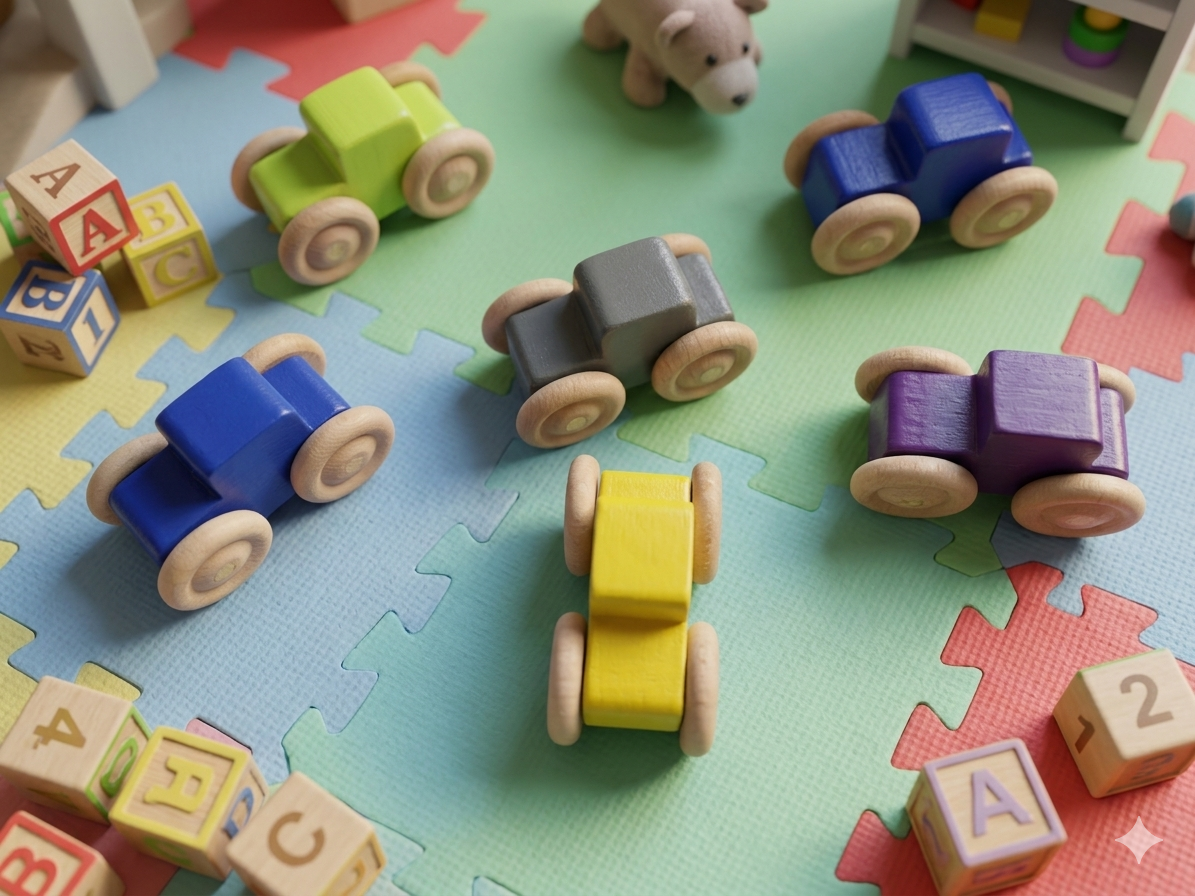 Mini Pocket Car – Handmade Wooden Toy Car for Kids | Montessori Travel Toy | Sensory & Imaginative Play - Image 4